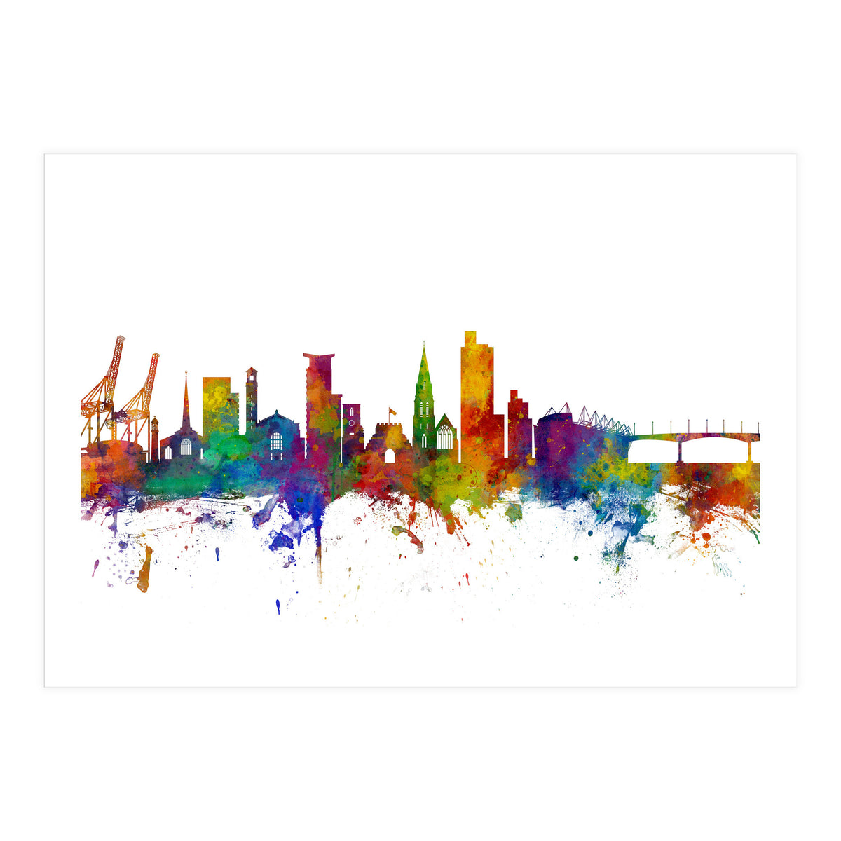Southampton England Skyline (Print Only)