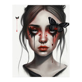 Goth Girl With Butterflies Portrait (Print Only) thumbnail