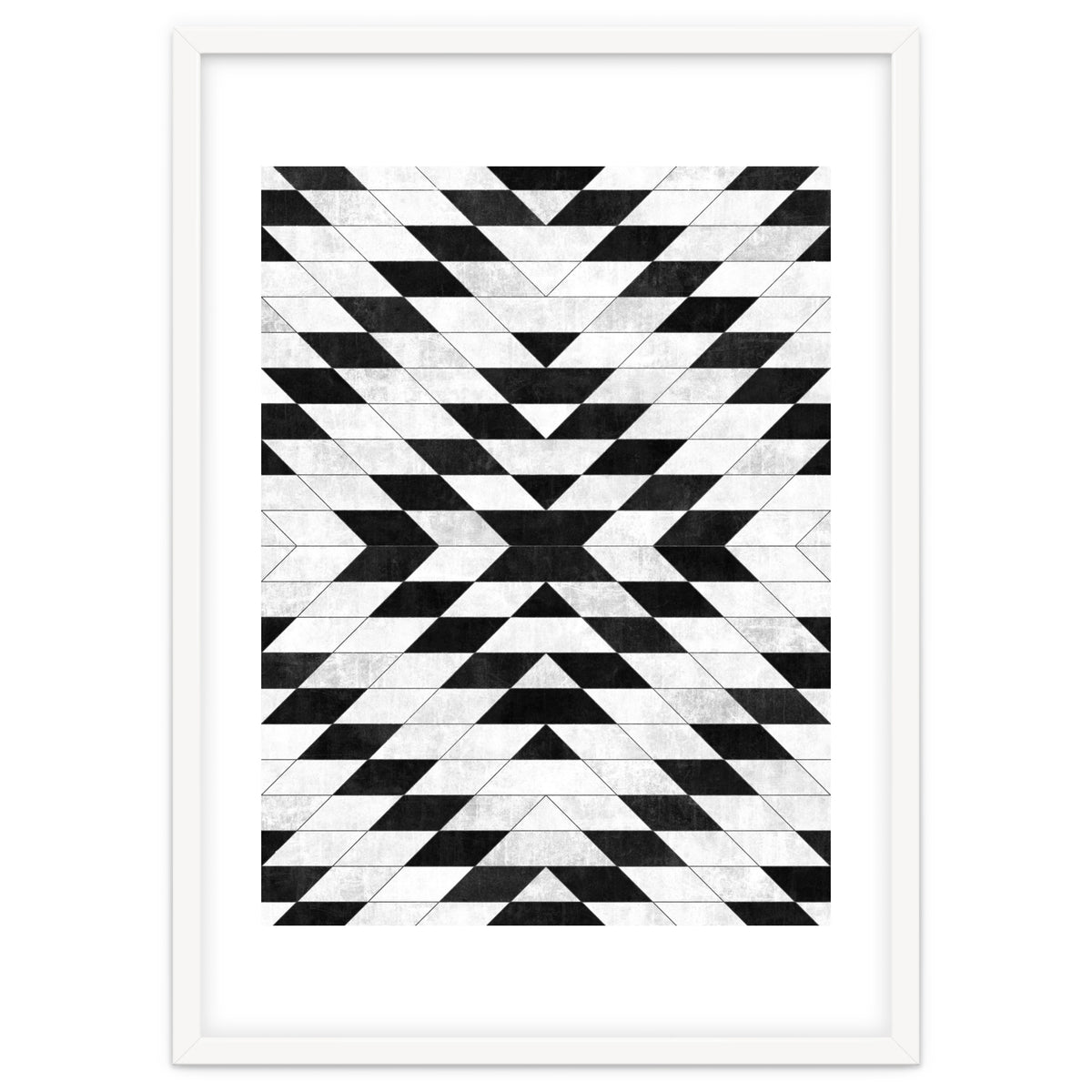 Urban Tribal Pattern No.15 - Aztec - White Concrete