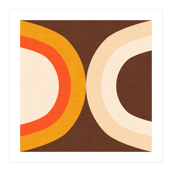 Classic Mid Mod Dot Brown  (Print Only)