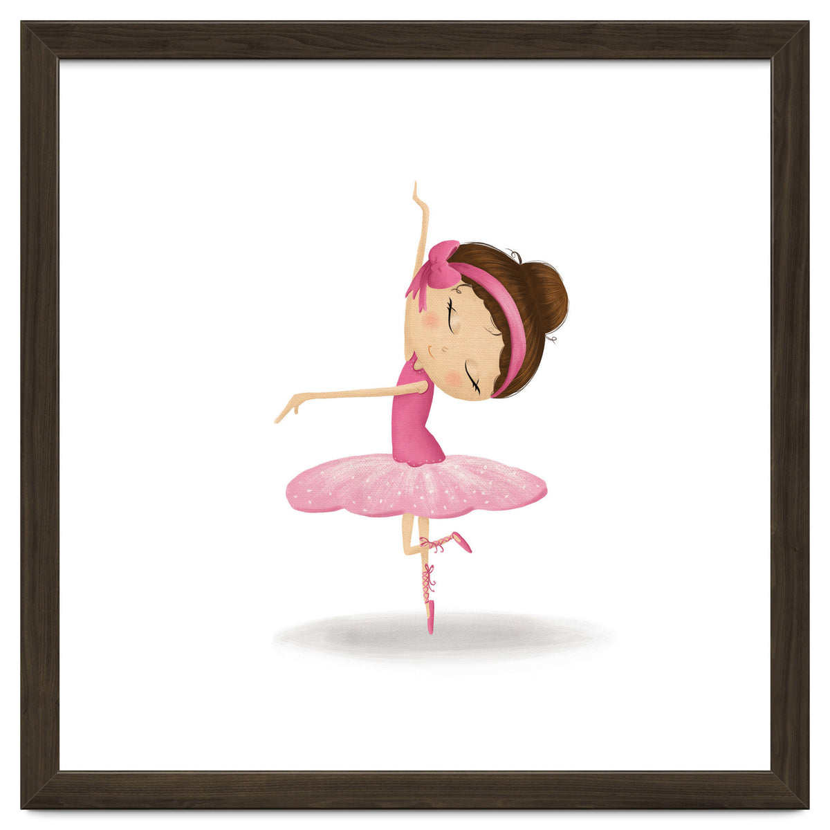 Adorable Twirling Ballerina Nursery Print
