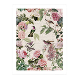 Hummingbirds And Roses (Print Only) thumbnail
