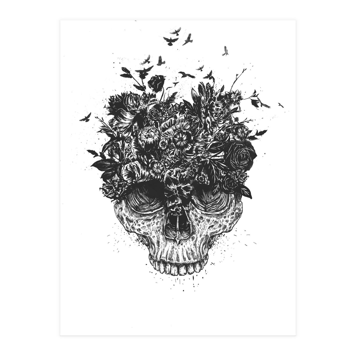 My Head Is A Jungle Bw (Print Only)