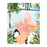 How To Have A Cat Spa Day At Home | Modern Bohemian Home Décor | Pet Bathroom Urban Jungle (Print Only) thumbnail