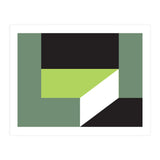 Geometric Shapes No. 83 - lime & grey (Print Only) thumbnail