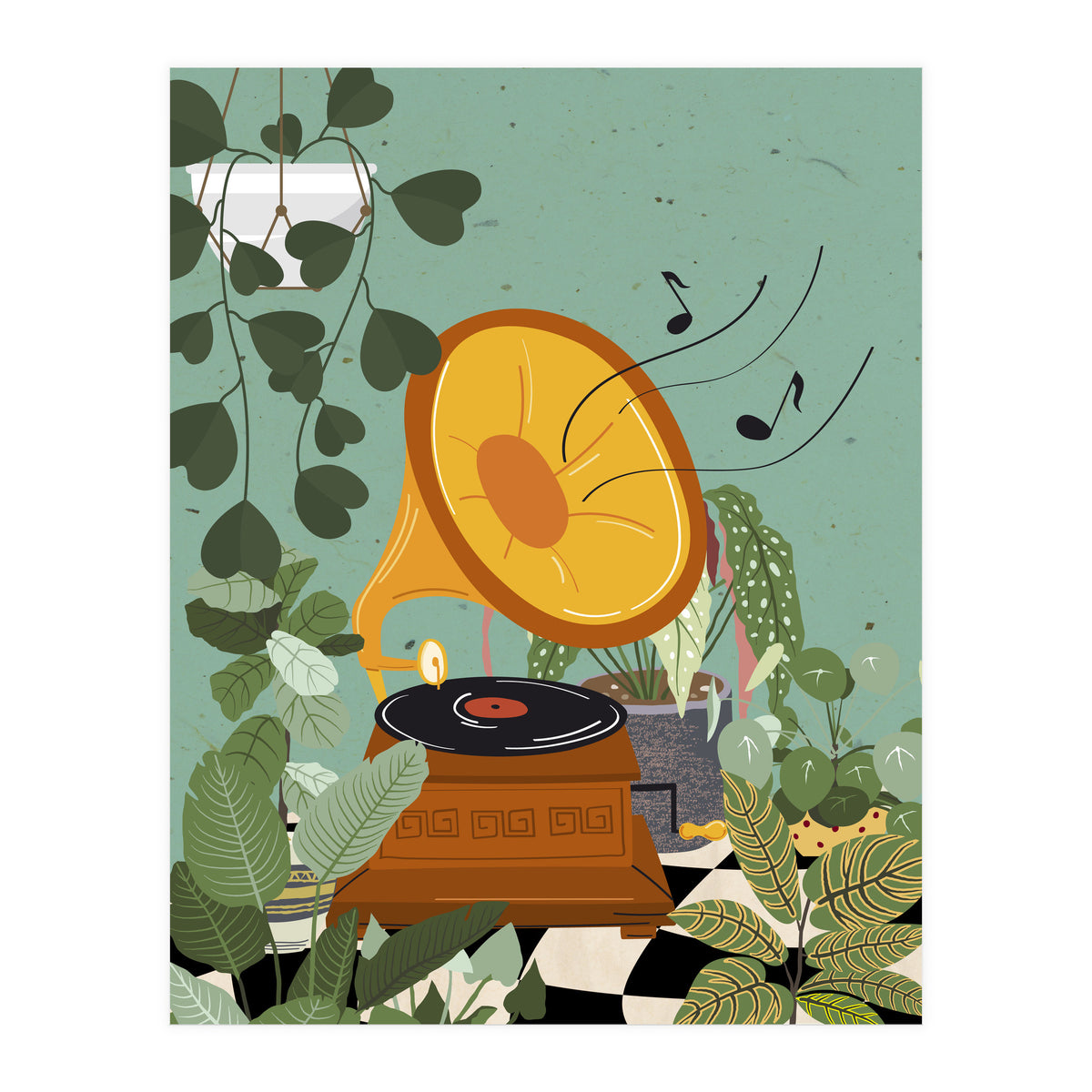 Phonograph in My Garden (Print Only)