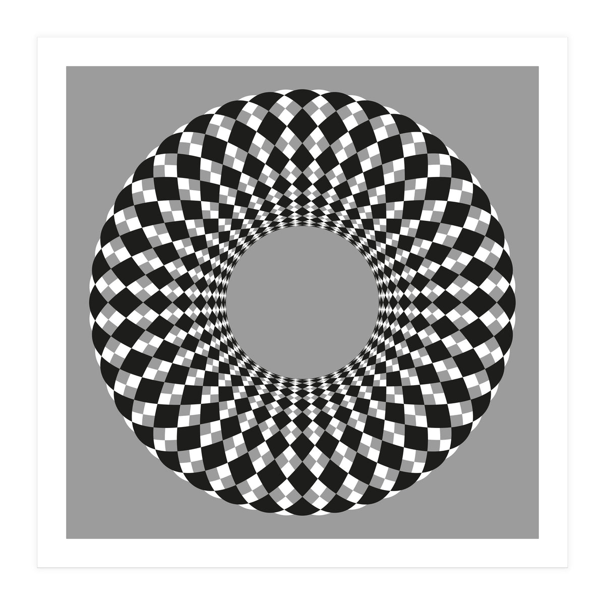 Black and white round (Print Only)