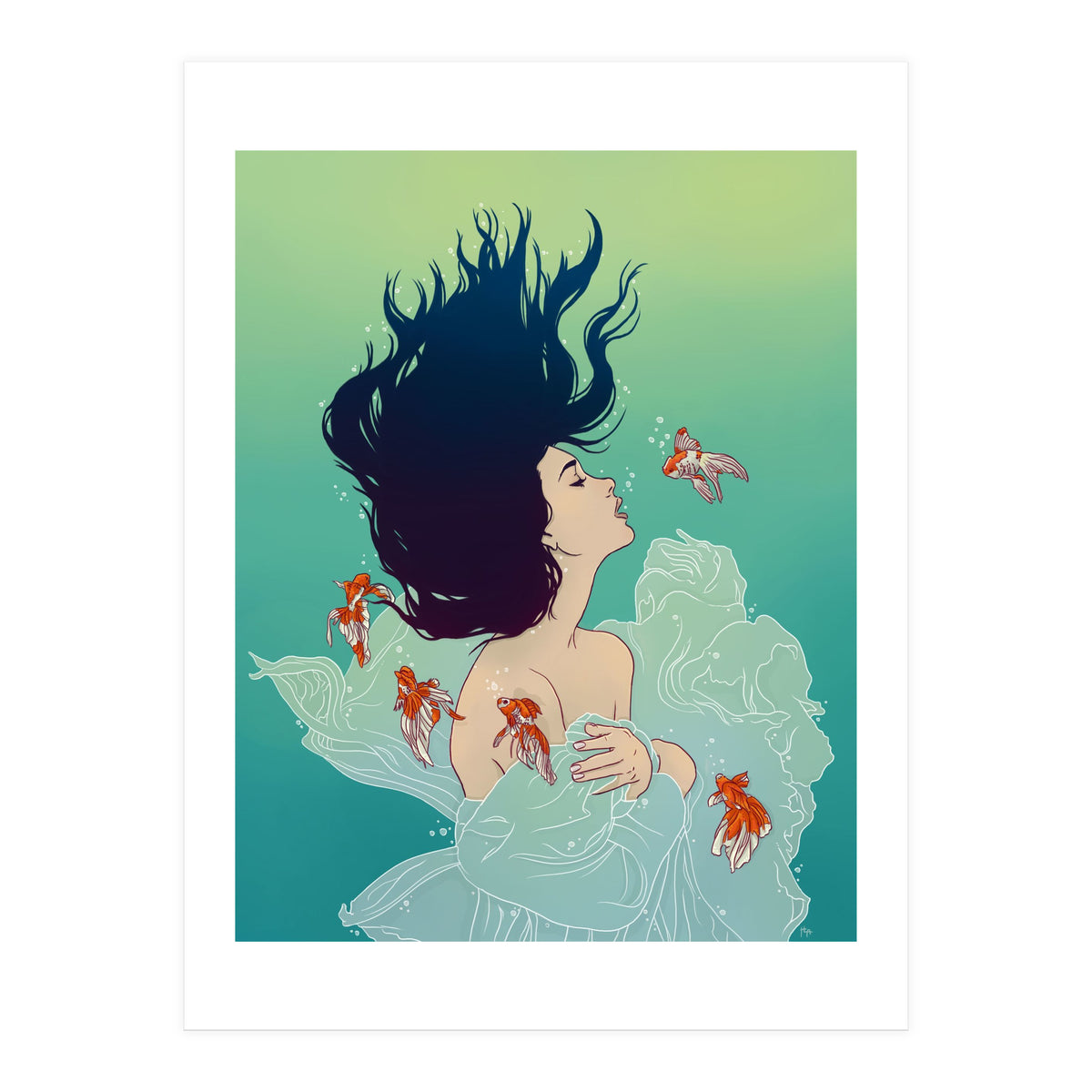 Underwater Lady  (Print Only)