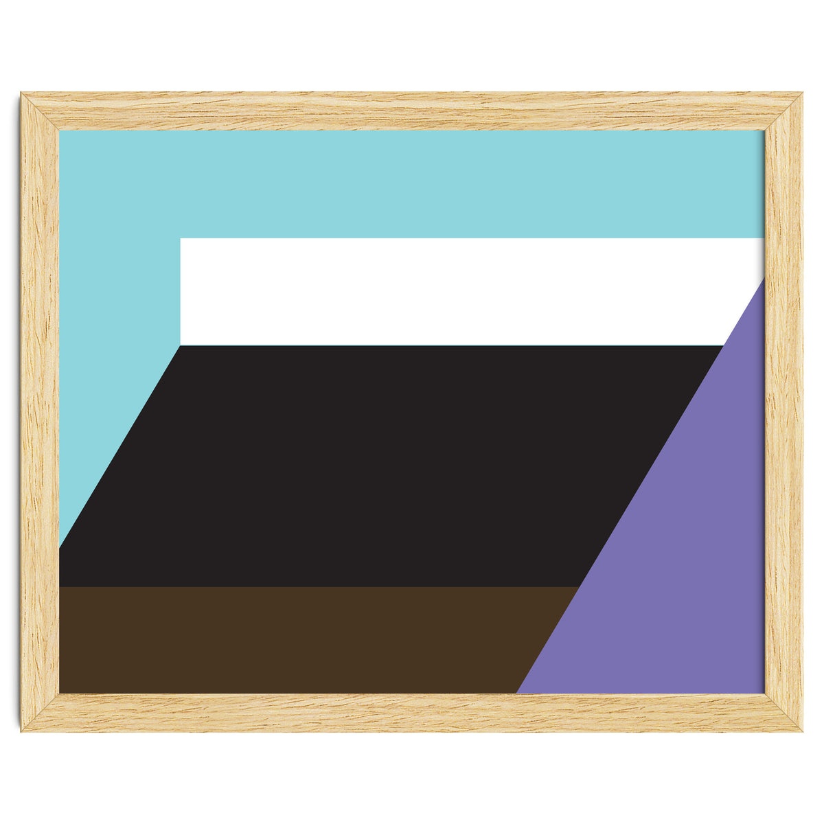 Geometric Shapes No. 34 - purple, blue & black
