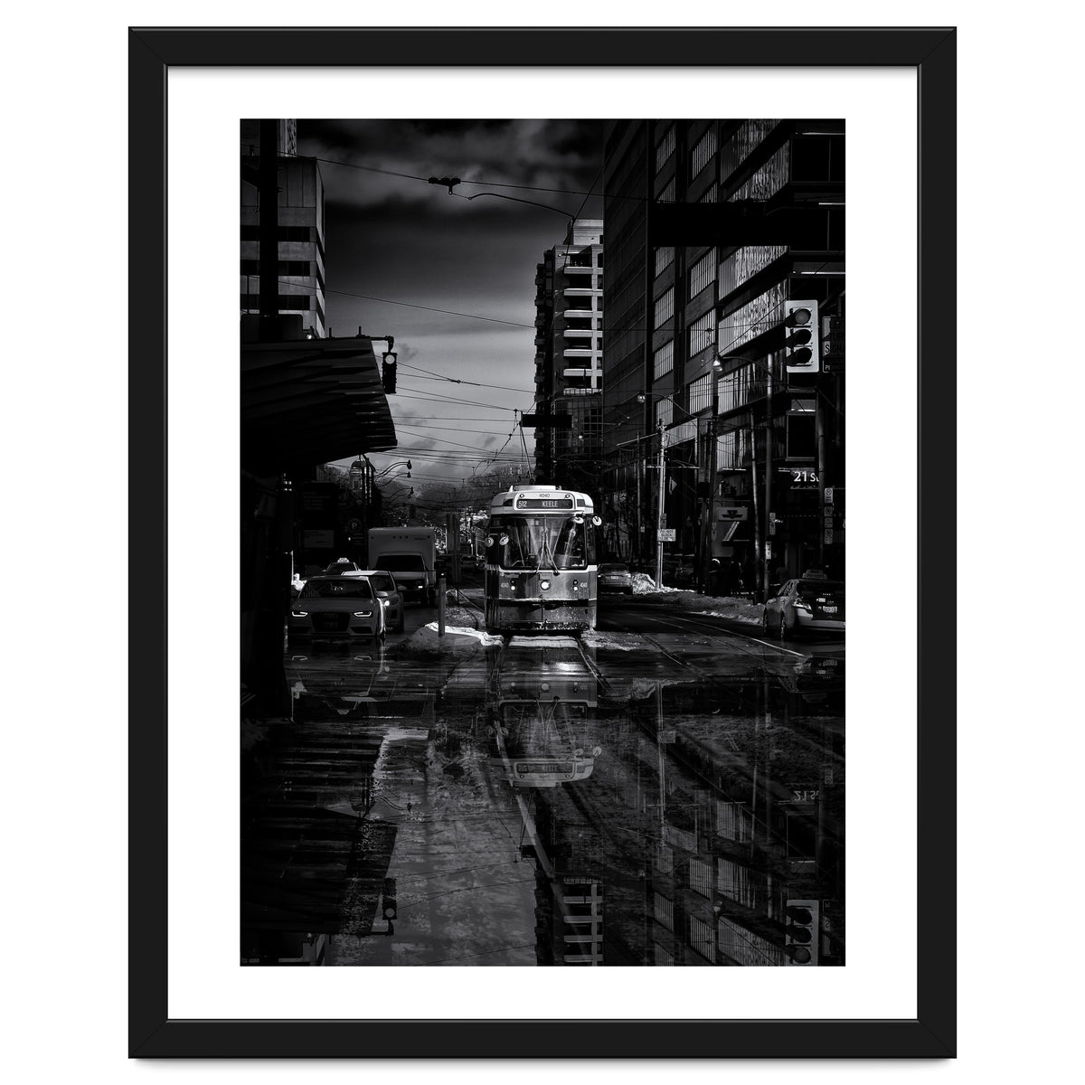 The 512 St. Clair Streetcar Toronto Canada Reflection