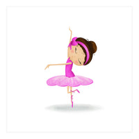 Adorable Twirling Ballerina Nursery Print (Print Only)