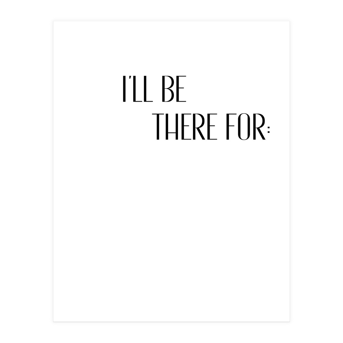 I'LL BE THERE  - 01 of 02 (Print Only)