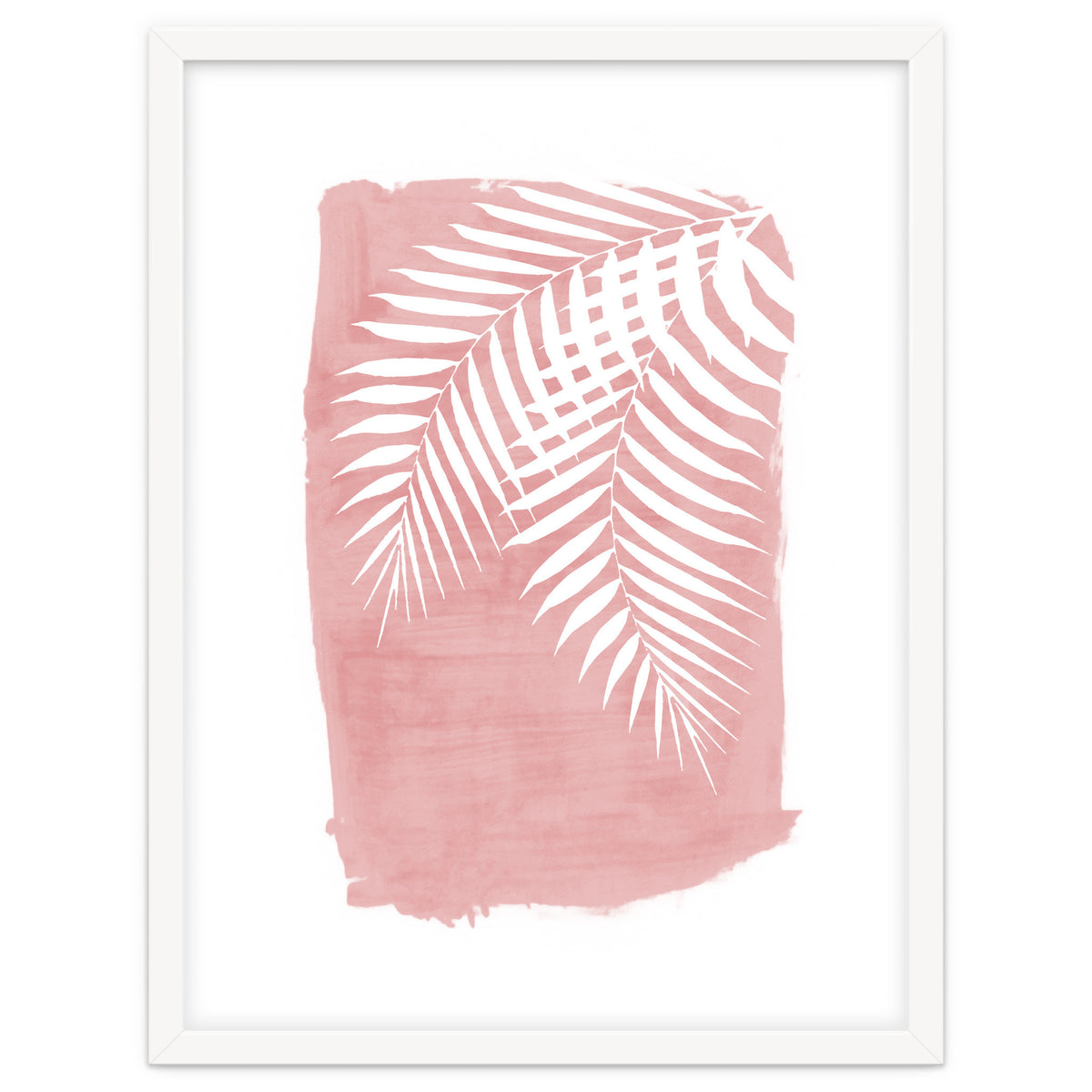 Palm Leaves On Pink