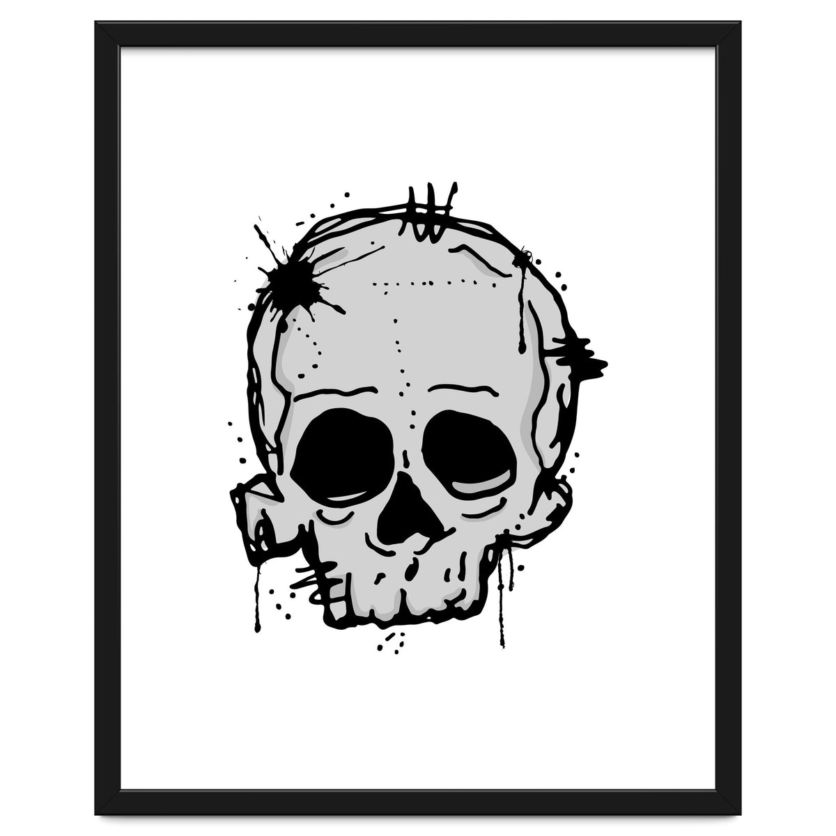 Skull scribble sketch