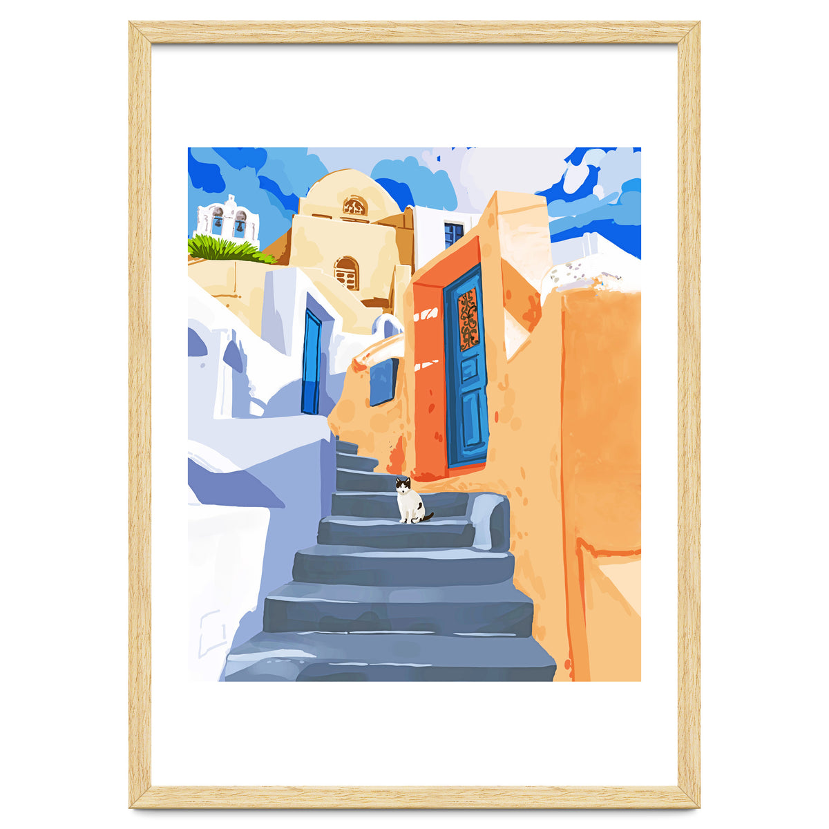 Cat in Greece, Architecture Tropical Exotic Travel