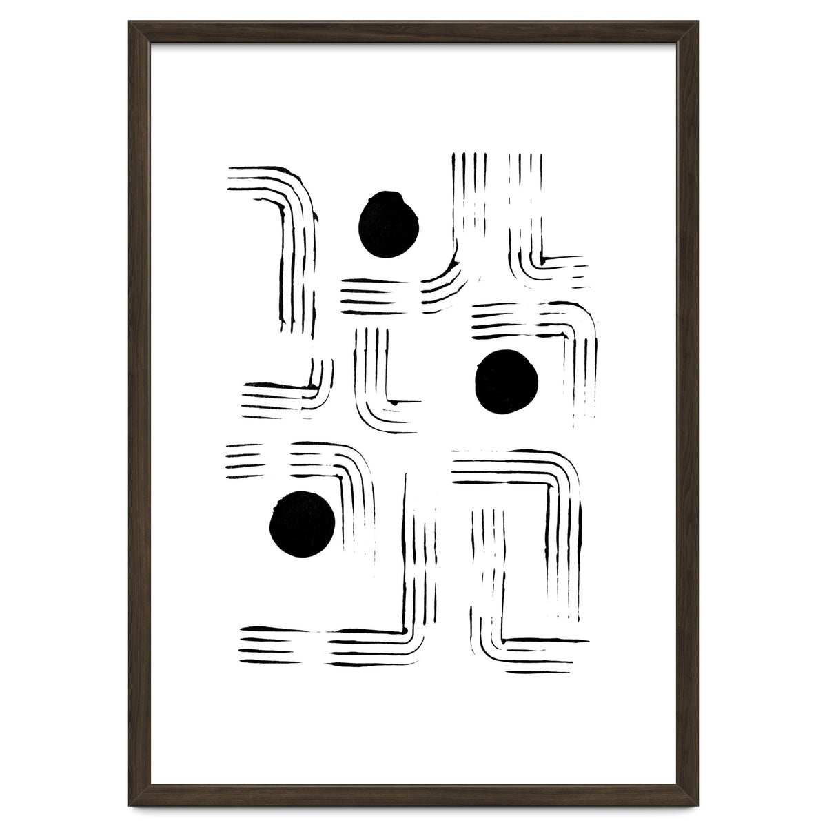 Mid-Century Modern Monochrome Print #1