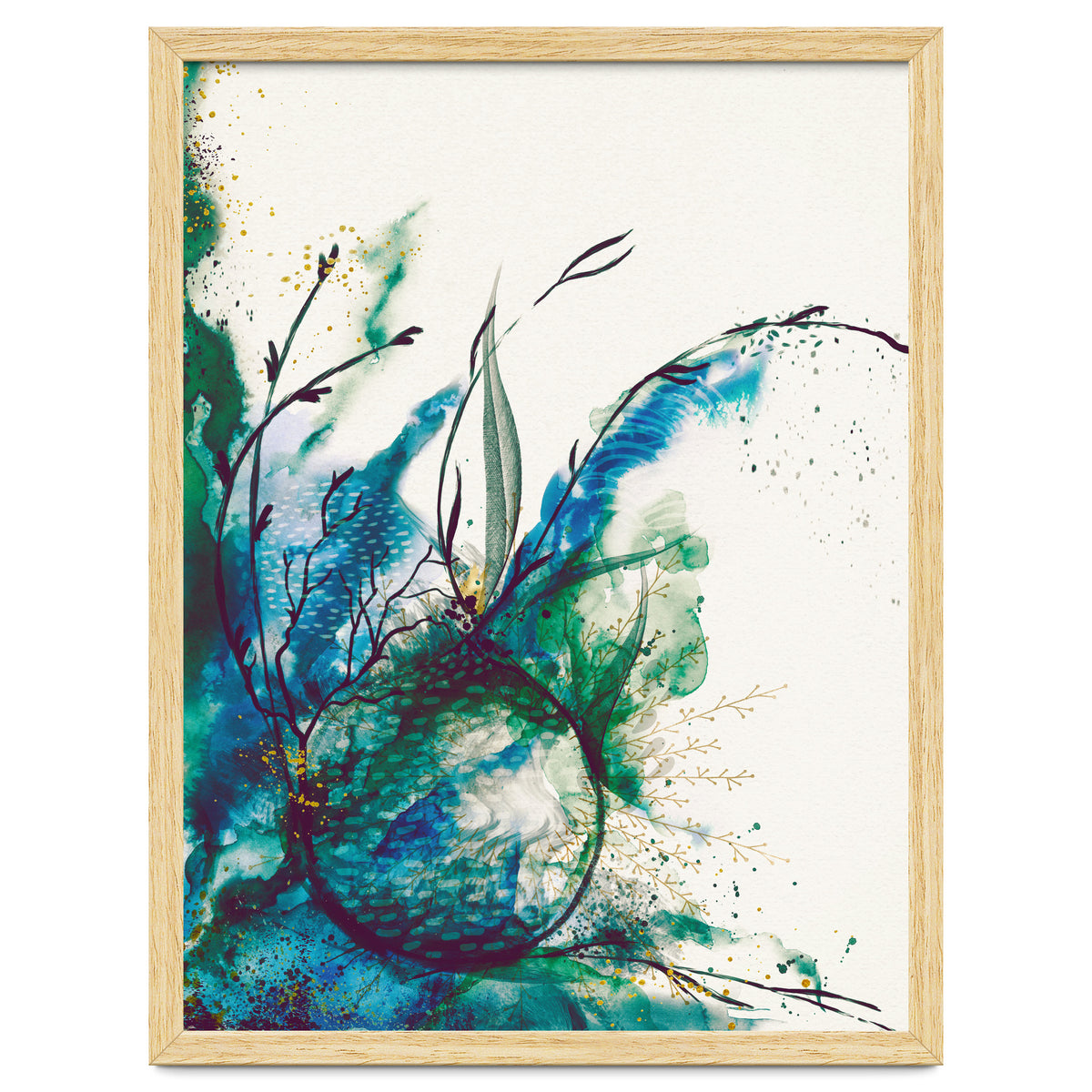 Abstract Sea Watercolour