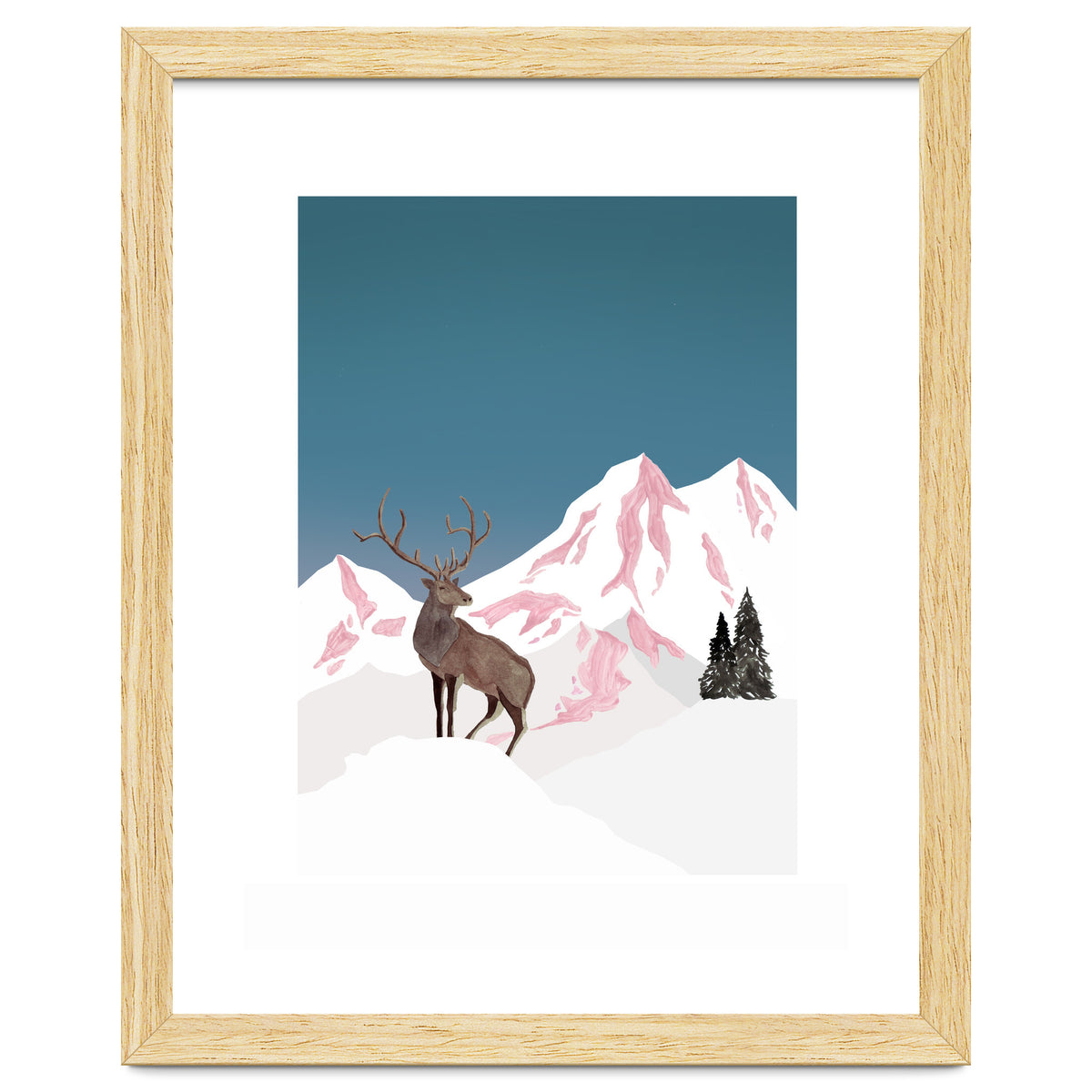 Mountain Love Winter Stag