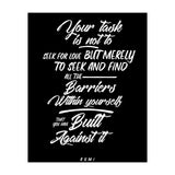 Don't Seek For Love - Rumi Quote Typography (Print Only) thumbnail