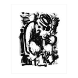 Saint With Bird - b&w (Print Only) thumbnail