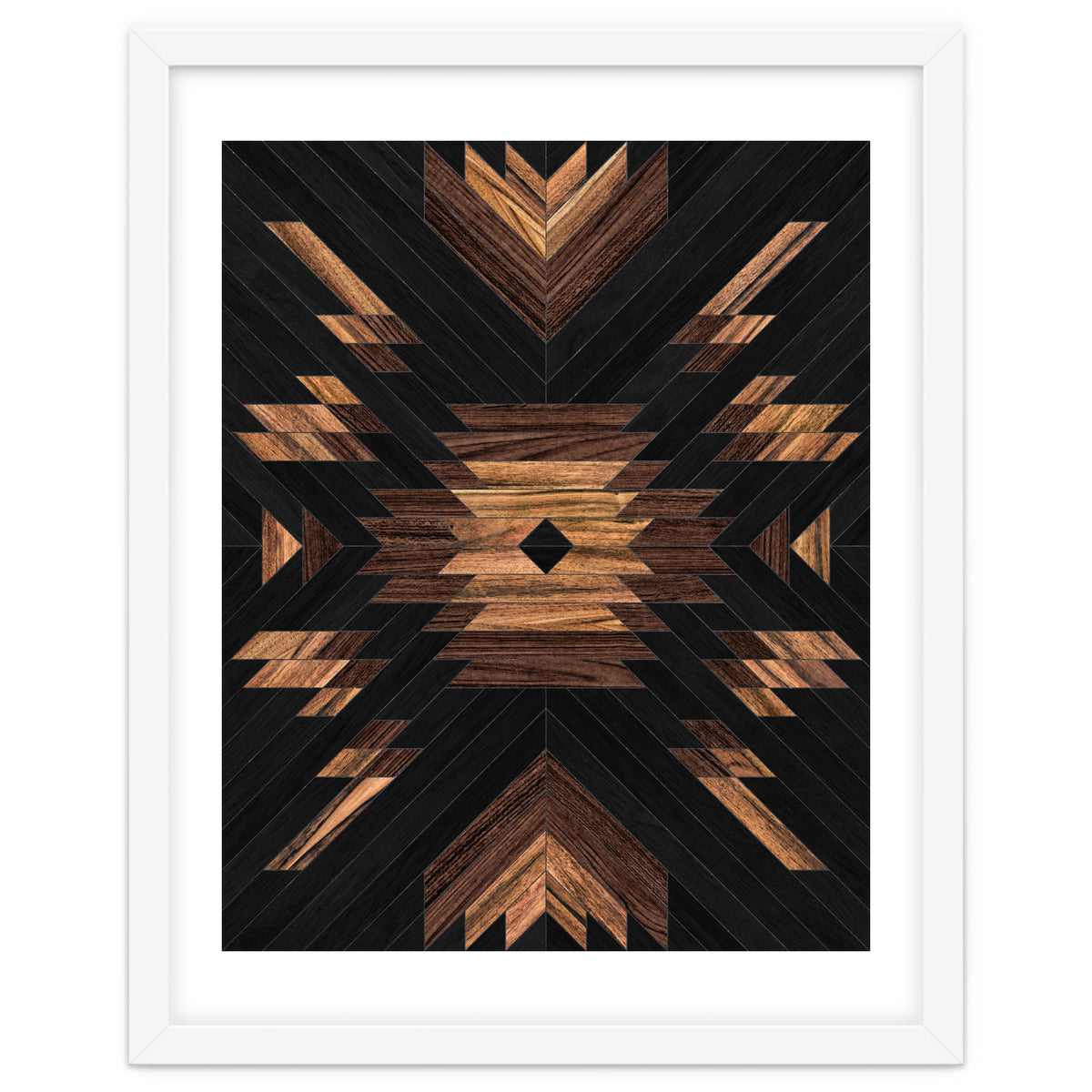 Urban Tribal Pattern No.7 - Aztec - Wood