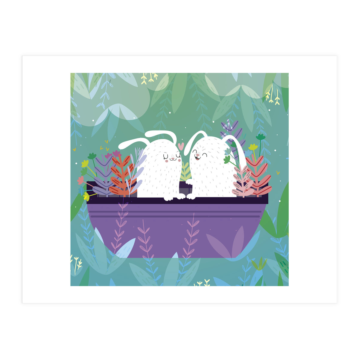 Rabbits in love (Print Only)