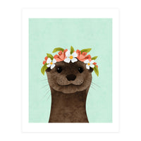 Floral Otter (Print Only)