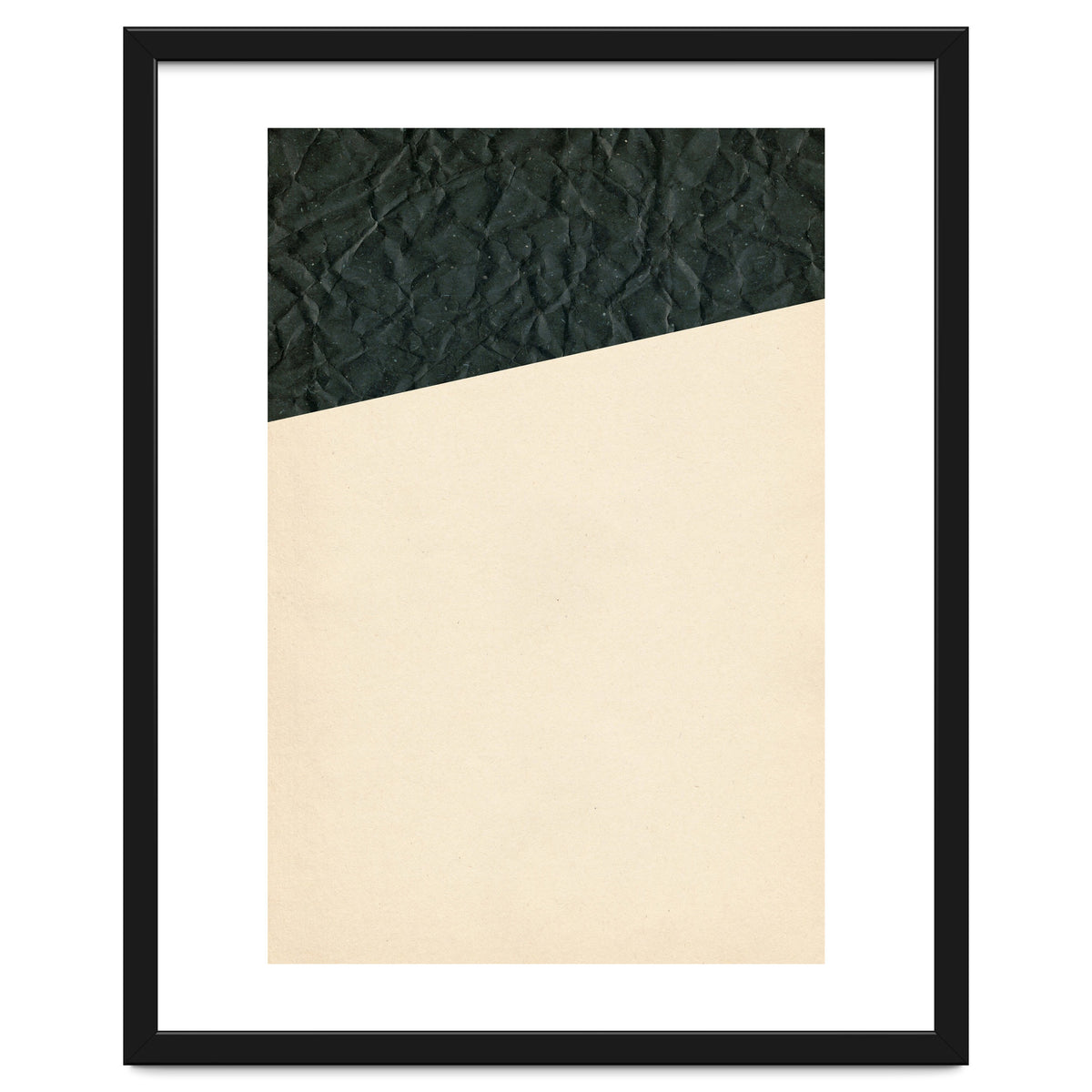 Abstract black paper shape