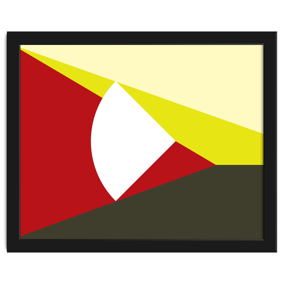 Geometric Shapes No. 13 - red, brown & yellow