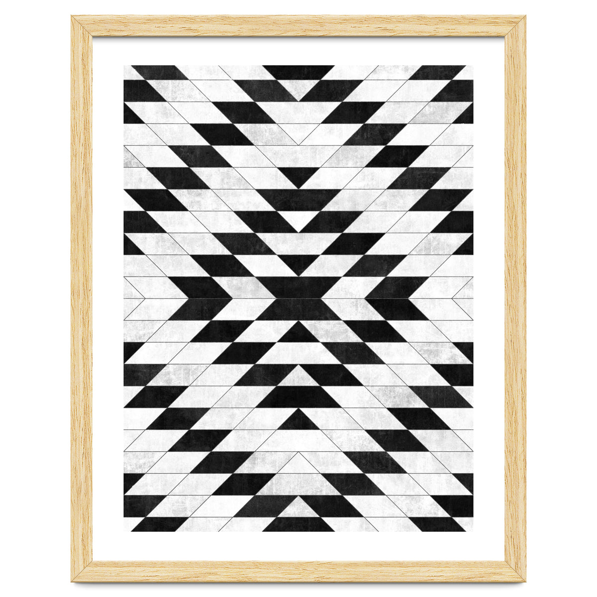 Urban Tribal Pattern No.15 - Aztec - White Concrete