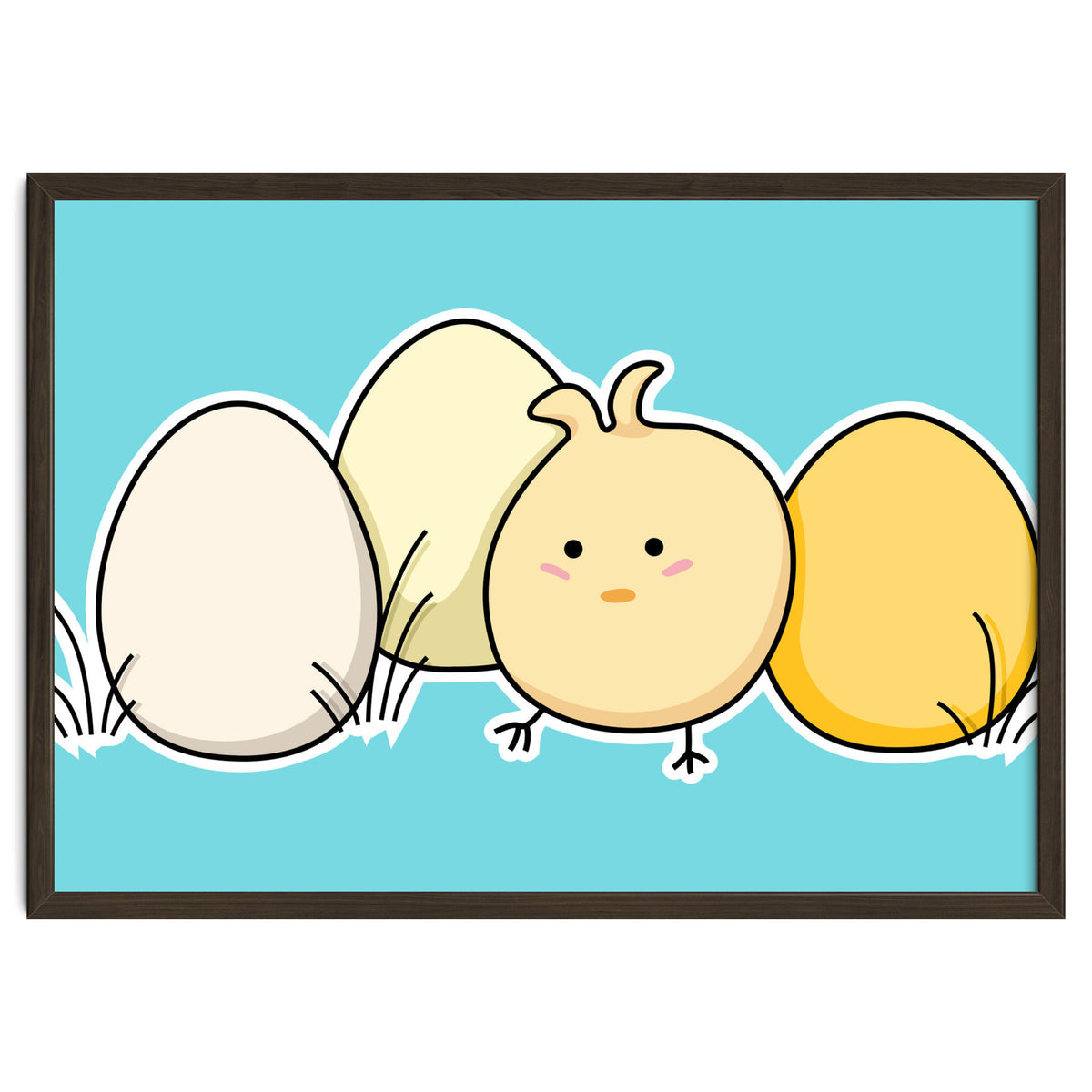 Kawaii Cute Chick And Eggs