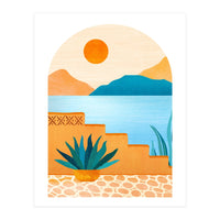 Desert Oasis Landscape (Print Only)