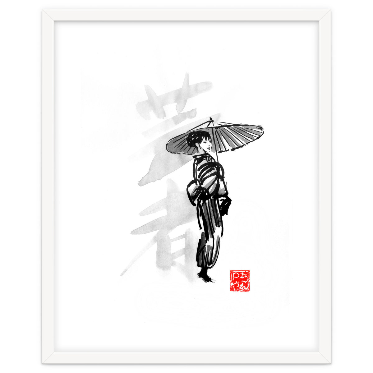 Geisha and umbrella