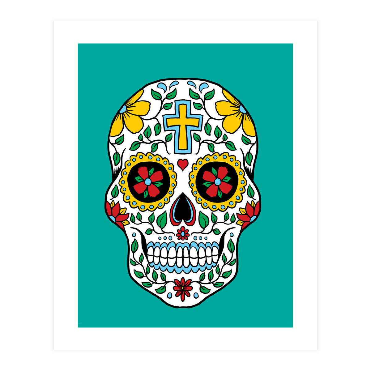 Colorful Skull III (Print Only)