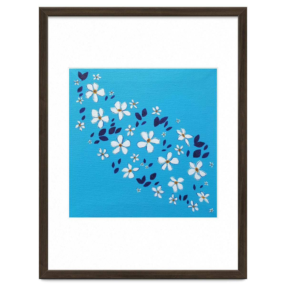Flowers On Blue