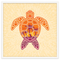 Tropical Sunset Sea Turtle Design