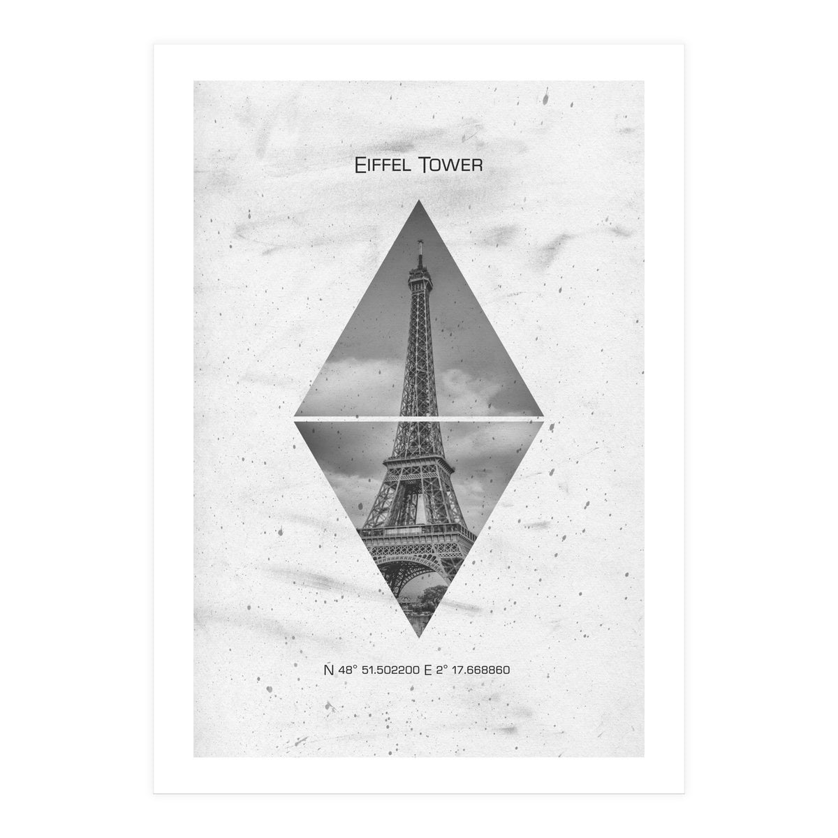 Coordinates PARIS Eiffel Tower (Print Only)