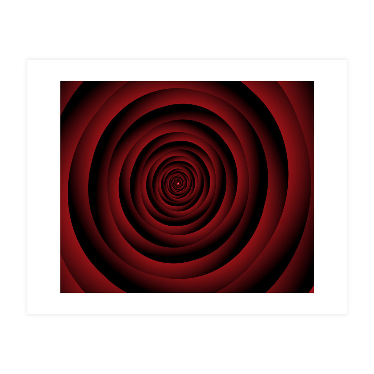 Abstract Concentric Spiral Circles (Print Only)