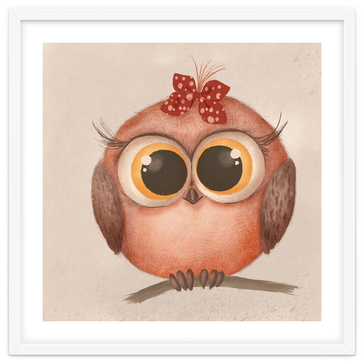 Woodland Nursery - Baby Owl Illustration