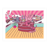 Strawberry Tigers Rooftop Jacuzzis Abbeydale Brewery x Lewy  12.4% ABV Strawberry, Chocolate, Smoked, Cherry Wood-chipped, Imperial Dessert Stout.  (Print Only) thumbnail
