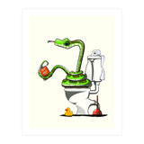 Snake on the Toilet, funny Bathroom humour (Print Only) thumbnail