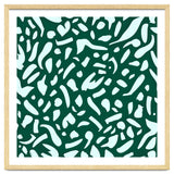 Deep Emrald | Green Terrazzo Pattern | Fun Funky Eclectic Modern Boho Painting thumbnail