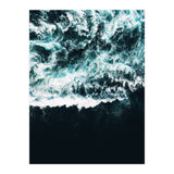 Oceanholic, Sea Waves Dark Photography, Nature Ocean Landscape Travel Eclectic Graphic Design (Print Only) thumbnail