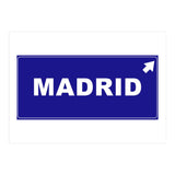 Let`s go to Madrid, Spain! Blue road sign (Print Only) thumbnail