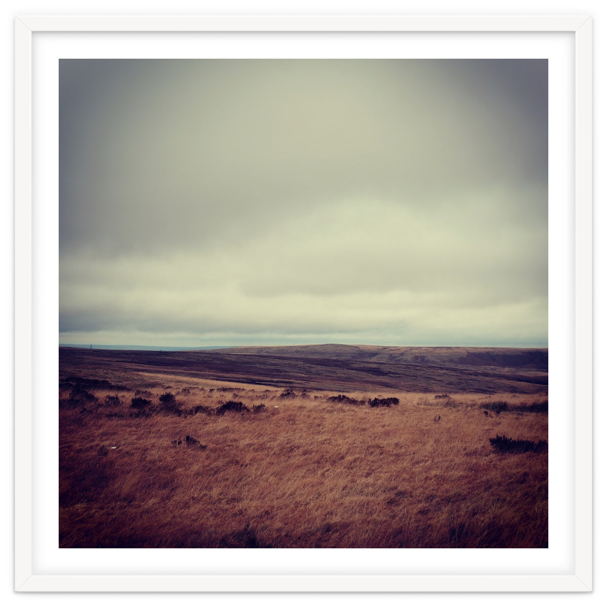 Bleak winter landscape of Saddleworth Moor