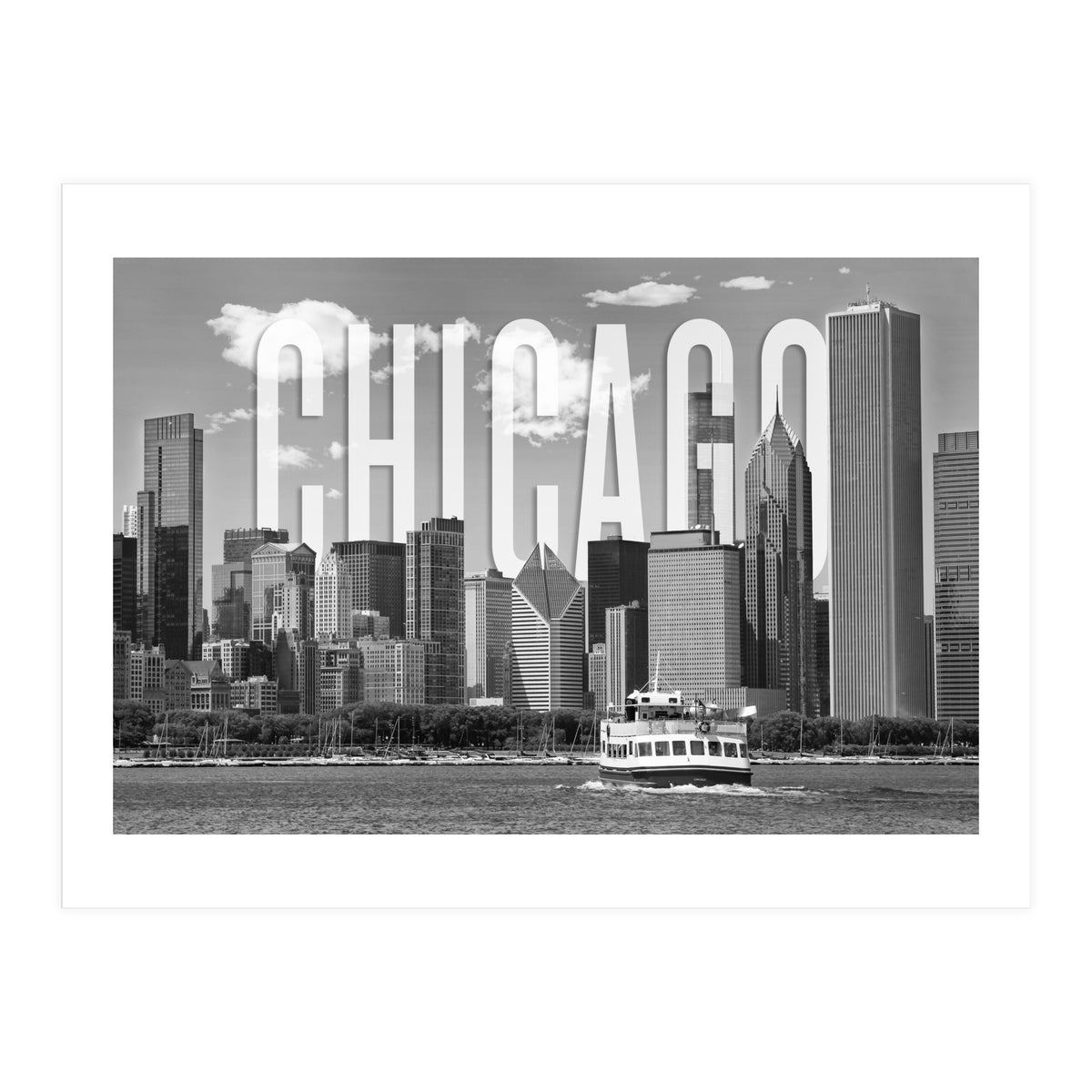 CHICAGO Skyline | Monochrome (Print Only)