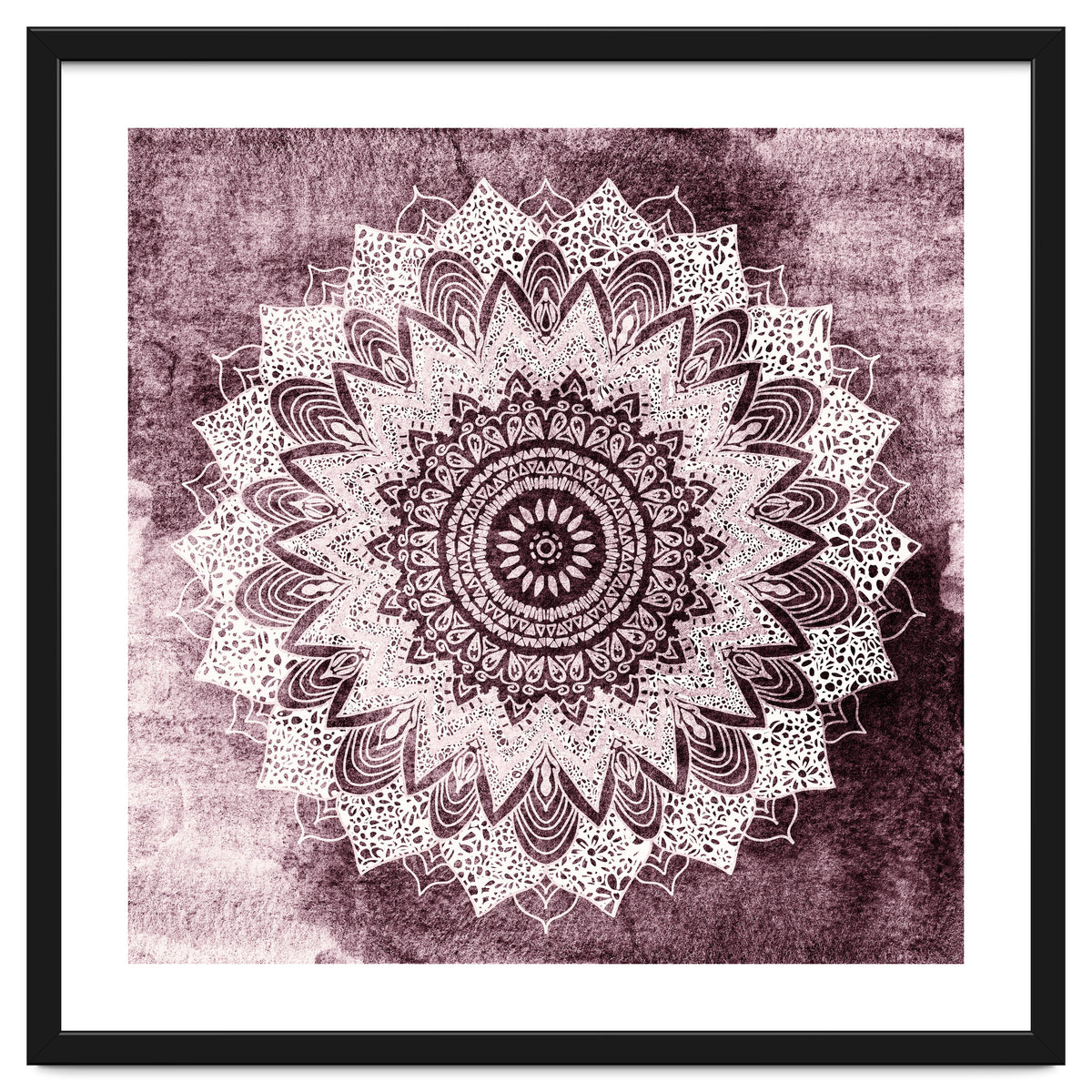 Bohochic Mandala In Burgundi