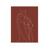 Female chest line-brown (Print Only) thumbnail