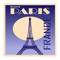 Paris France Travel Poster  (Print Only)