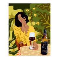 Wine is the answer.What was the question? Drinks Vacation Travel Modern Bohemian Black Woman Fashion  (Print Only)